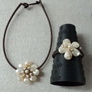 🏖️ Beach Vibe Mother Of Pearl Set #A394